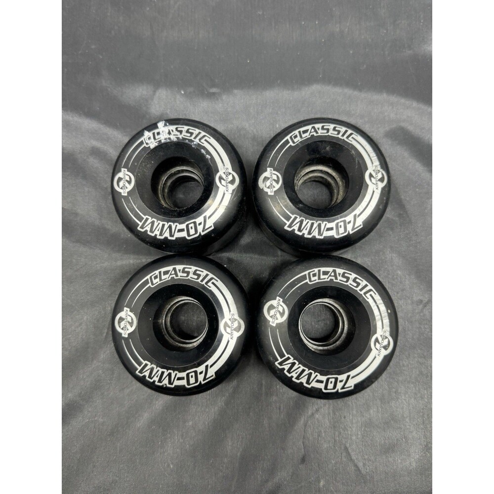 Kryptonics Classic Skateboard Wheels Full Set Black 70MM Skateboarding OG